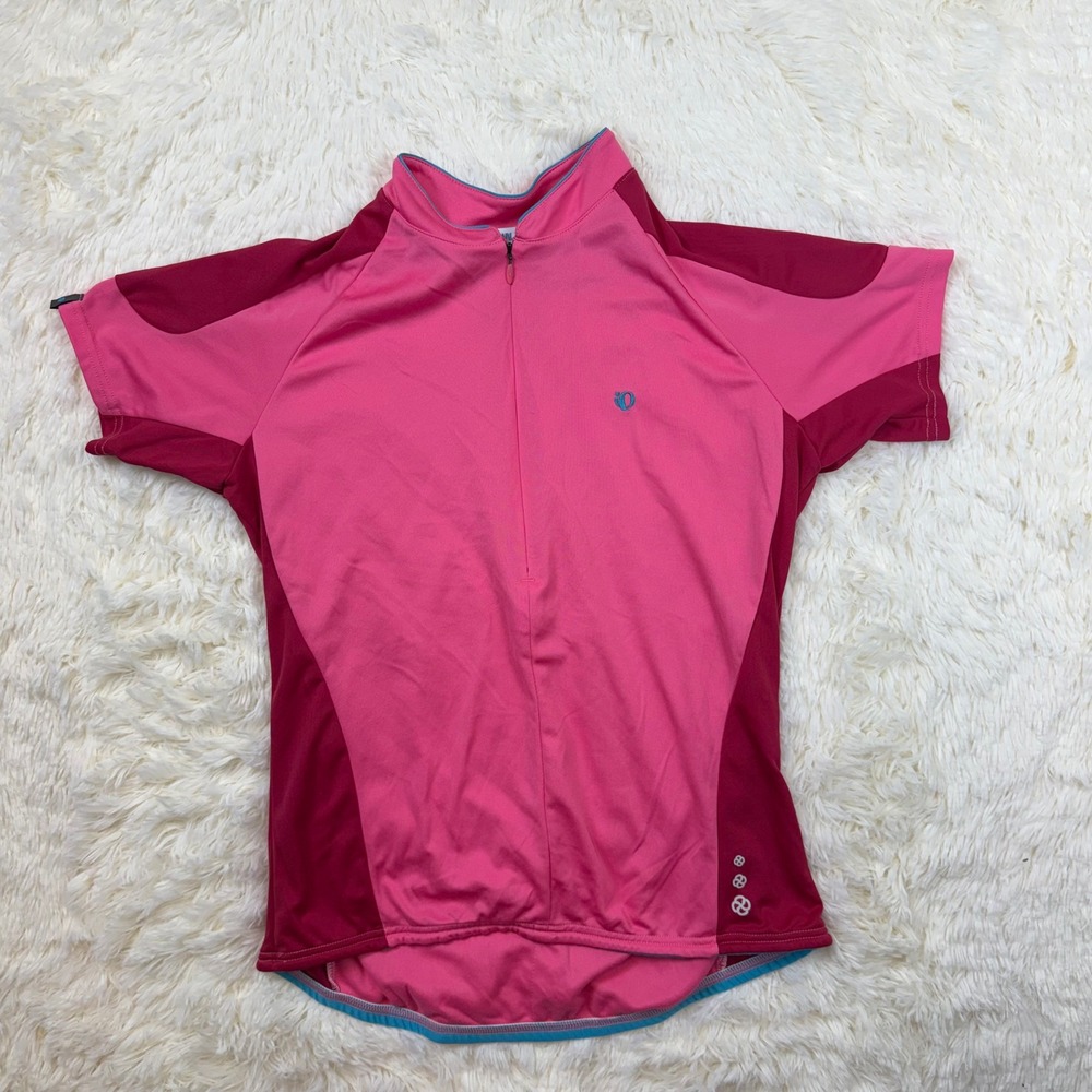 Pearl Izumi Cycling Biking Jersey Womens XL Pink Short Sleeve Half Zip